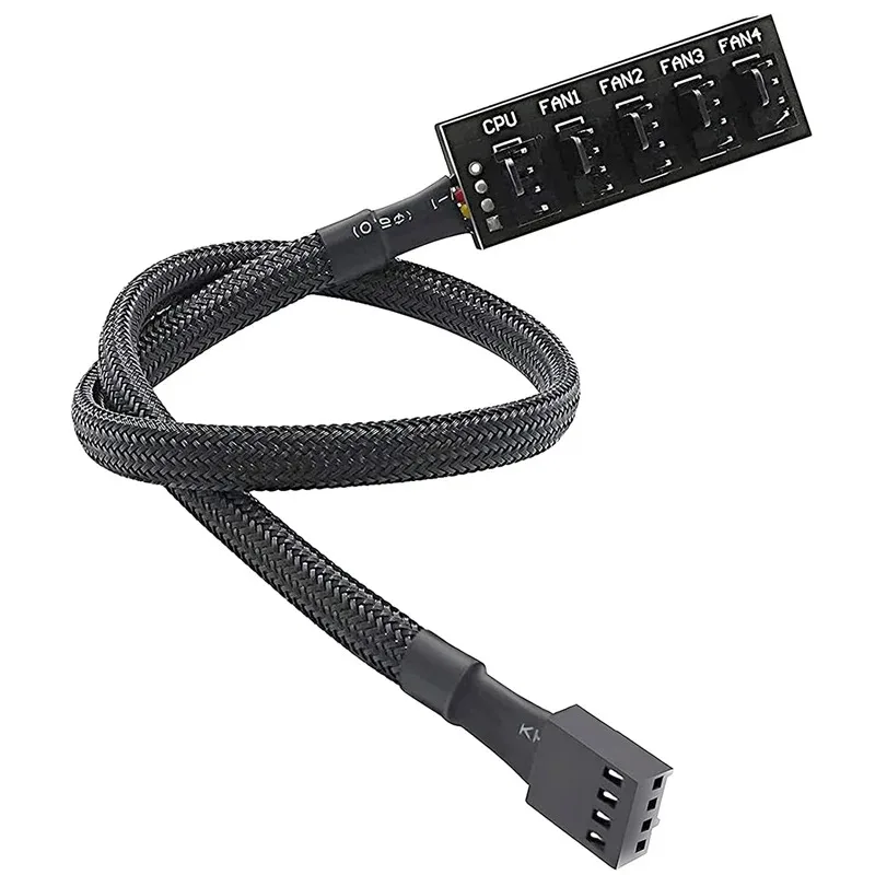 1 tot 5 PC Case Fan PWM Hub 4Pin CPU Chassis Koelventilator Power Kabel Uitbreiding Splitter Adapter desktop Computer Accessoires
