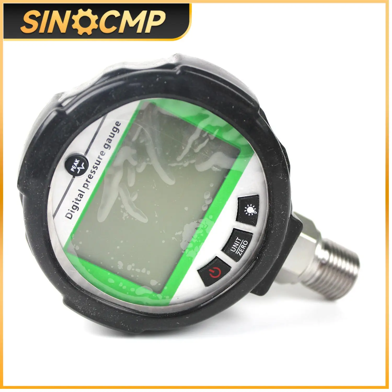 

Digital Pressure Gauge 4.5V 5 Digits of Dynamic Pressure Gauge -0.1-80MPA/12000PSI G1/2 Interface 0.4% FS w/ Silica Gel Case