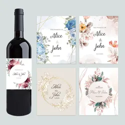 Personalized Wine Bottle Sticker Waterproof Label Wedding Engagement Party Gift Bridal Appreciation Party Wine Sticker Label