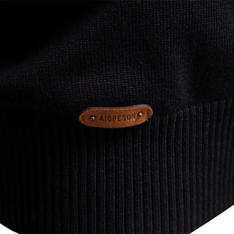 Men's Pure Cotton Sweater Stand-Up Collar Casual Half-Zipper Top European-Sized High-Quality Business Autumn 2025