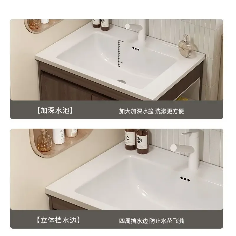 مجموعة حمام الغرور ذات العرض المباشر من المصنع مع مجموعة خزانة حمام مرآة بالوعة #4