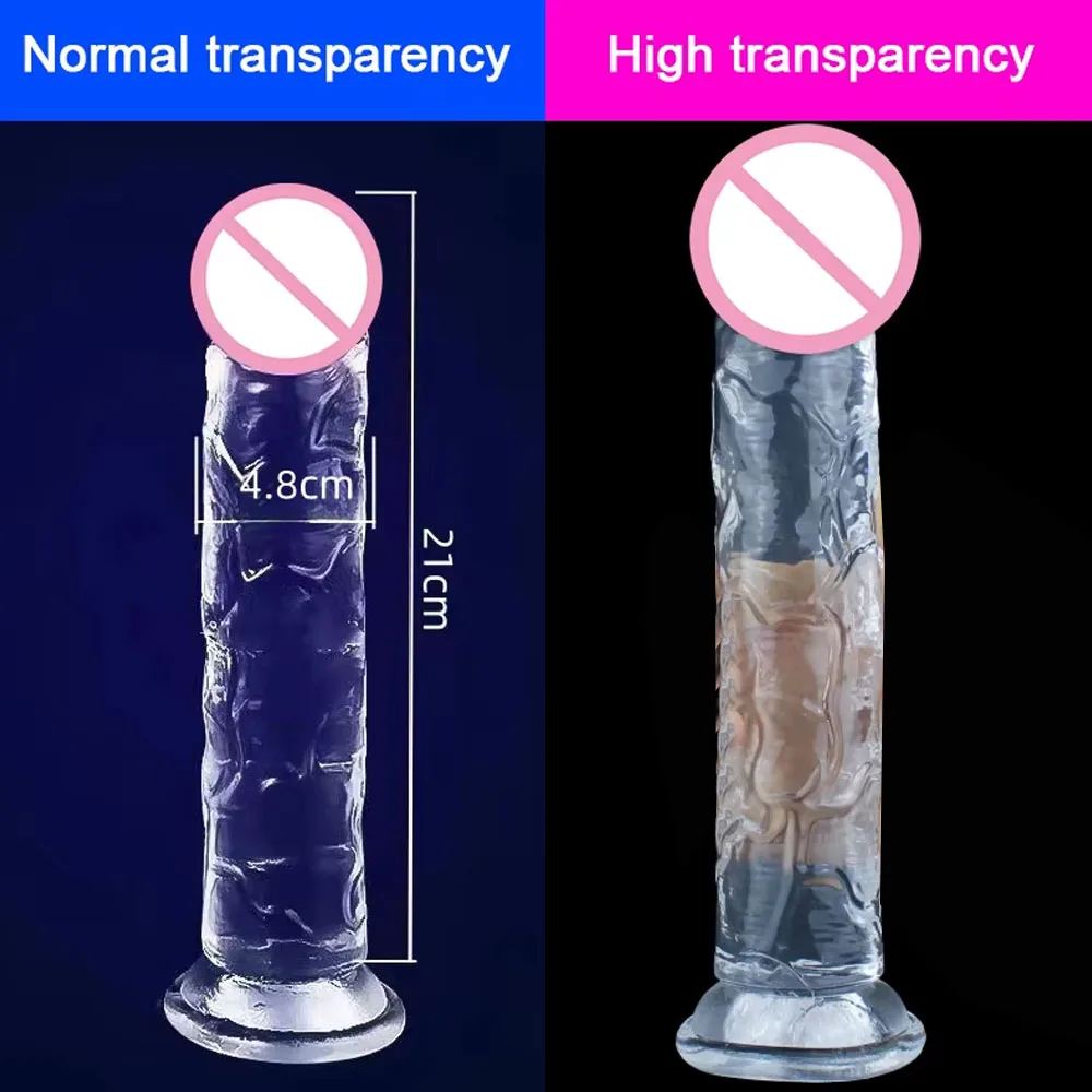 جديد شفاف واقعية شفط كأس دسار هلام القضيب دسار البظر محفز كبير ديك الإناث الاستمناء مثليه الجنس لعب #5