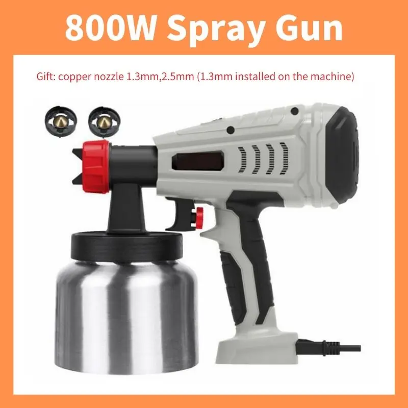 Electric Spray Gun High Power 800W/500W Electric Paint Sprayer Easy Spraying Tool 220V for Home Decoration Furniture Wall Spray