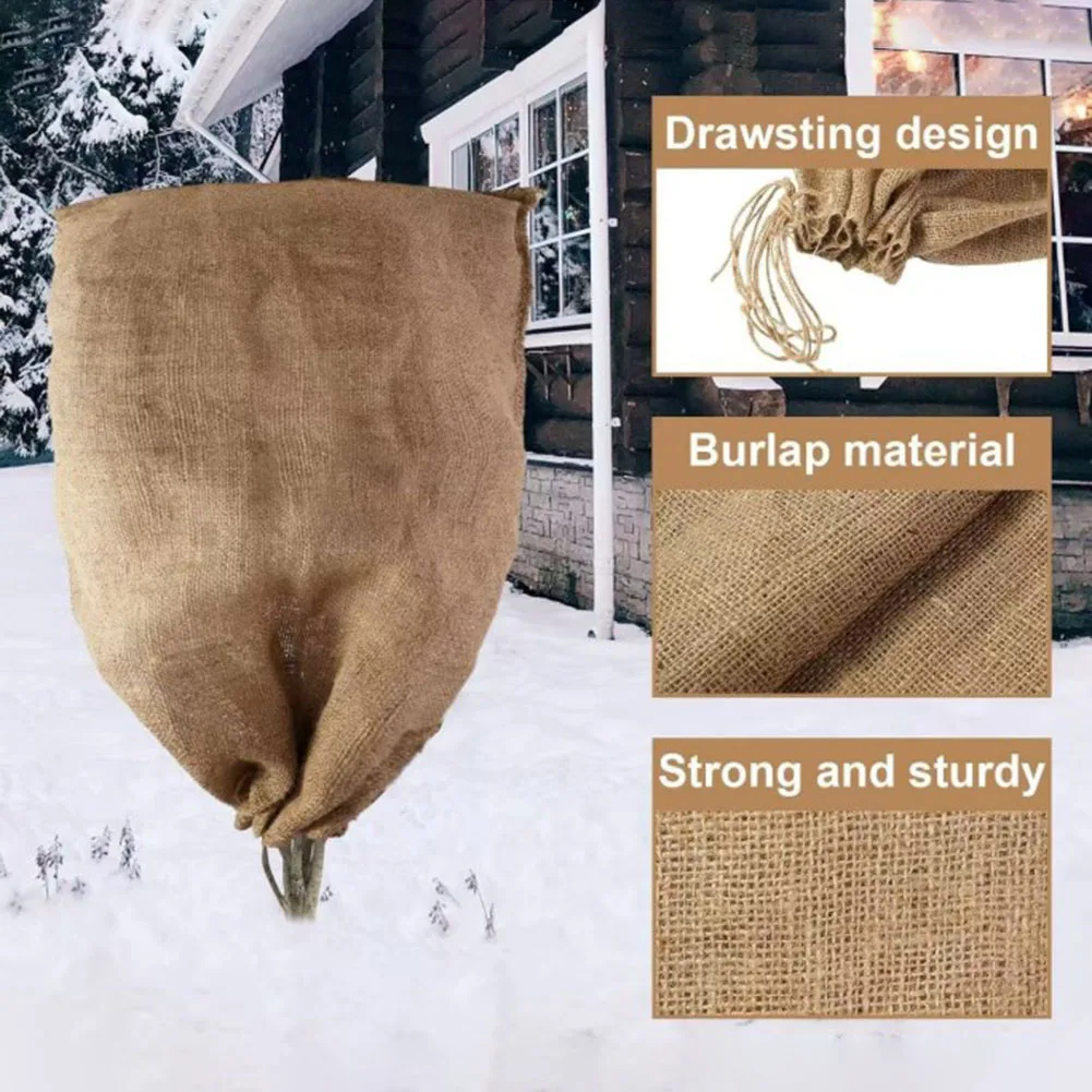 

Plant Cold Cover Frost Shield With Zipper & Drawstring Winter Plant Protection Cover For Cold Weather Home Garden Spare Parts