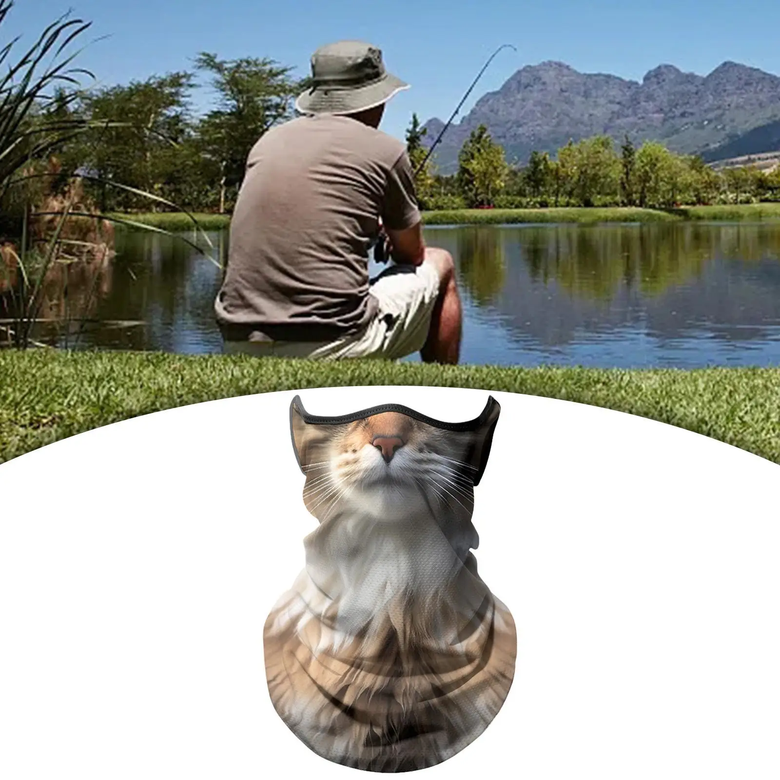 قناع وجه رفيع وخفيف الوزن للأنشطة الخارجية للحماية من الشمس، باندانا قابلة للتنفس للرقبة لركوب الدراجات والنساء والرجال