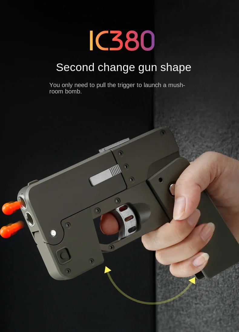 New Folding Apple Mobile Phone Soft Bullet Gun children\'s Boy\'s imitation Pistol toy Nerf Gun Toy Guns  Fake gunFunny Toy Gift