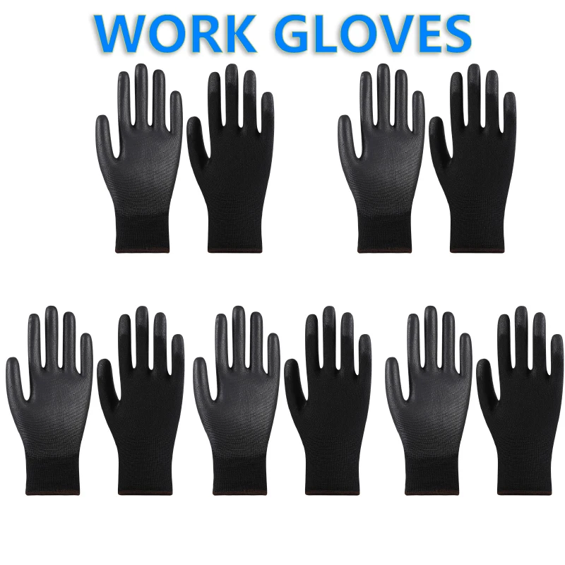 

Work Gloves for Men Women PU Coated Nylon Safety Gloves Anti-Slip Durable for Construction Gardening DIY Repair Warehouse Work