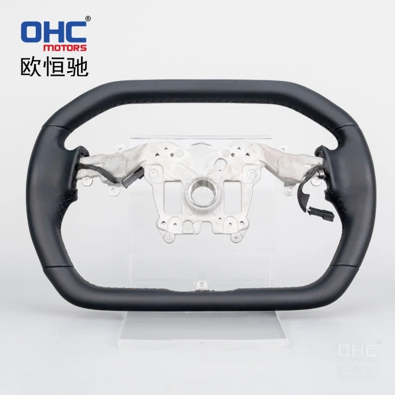For Tesla Cybertruck 24 steering wheel modifications and upgrades, off-road sports full-leather travel vehicle steering