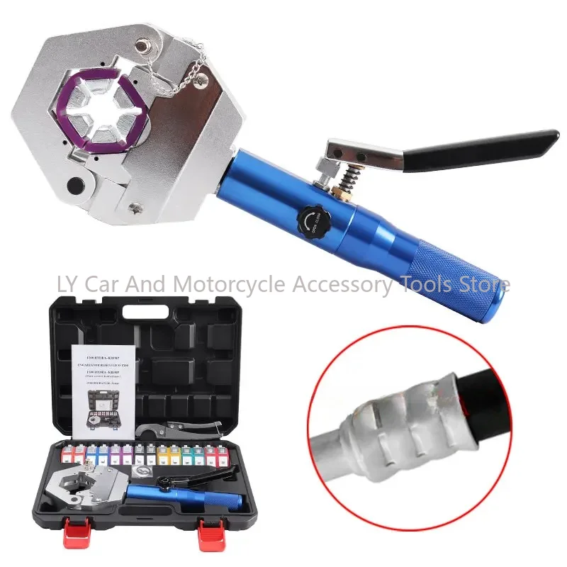 Manual Hydraulic Hose Crimping Tool Auto A/C Hose Hydra-Crimper Repair Air Condition Hose Crimper