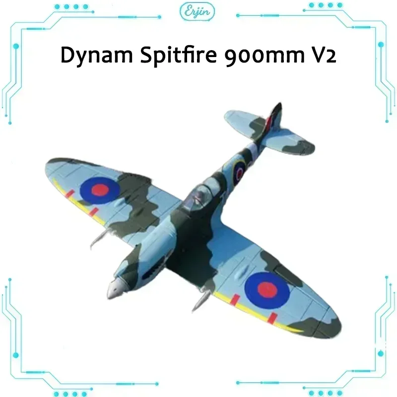 Dynam Spitfire Remote-controlled Airplane With Wingspan Of 900mm Remote-controlled Fixed Wing Park Airplane Toy Children's Gift