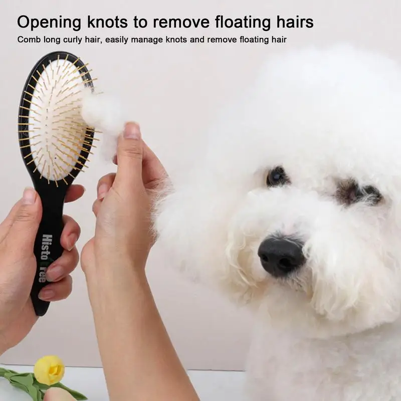 Pet Pin Brush Small Dog Cat Brush For Shedding Dematting Detangling Lightweight Portable Grooming Shedding Massage Pet Brush