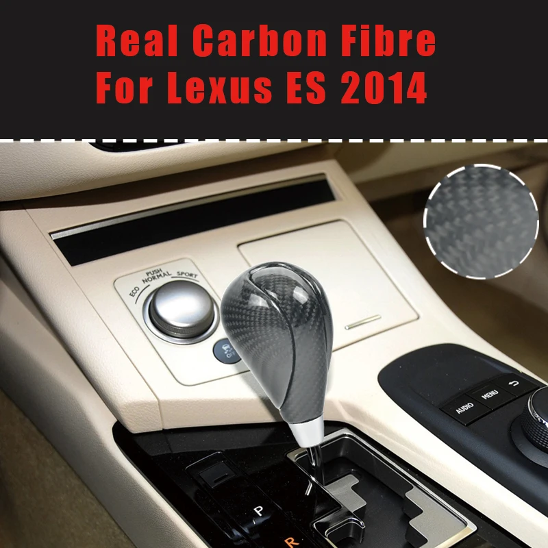 

Customized For Lexus ES Gear Shift Knob Cover Real Carbon Fiber Accessories Shift Lever Cover