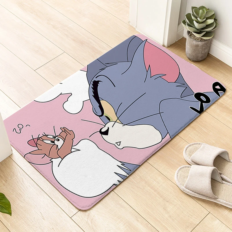 Doormat Entrance Door D-Toms and D-Jerrys Funny Bathroom Foot Mat Kitchen Carpet Slip-resistant Hallway Balcony Bedroom Rug