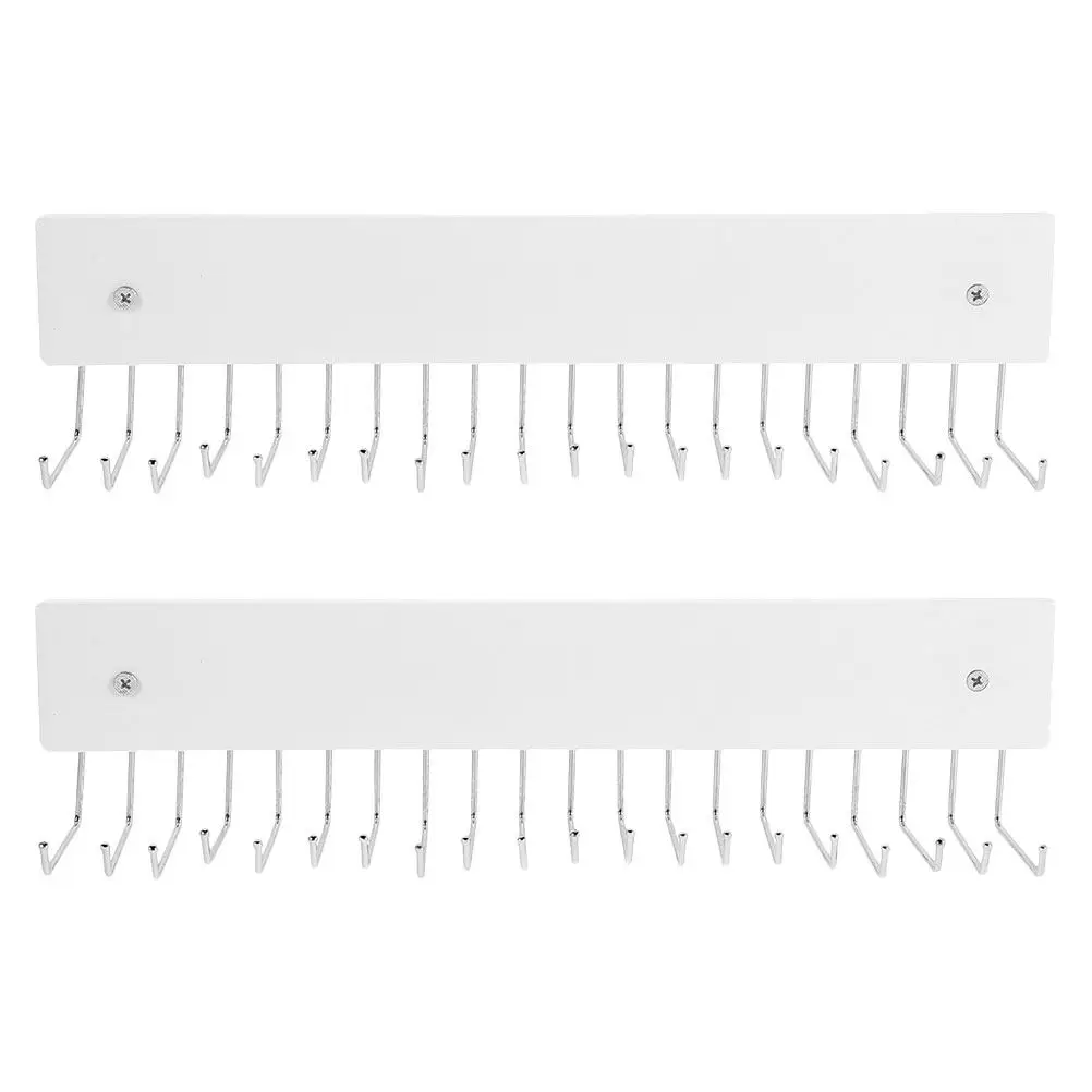 Lot de 2 crochets muraux rotatifs à 180 degrés pour ceintures et cravates, organisateur de placard, porte-foulards et porte-ceintures