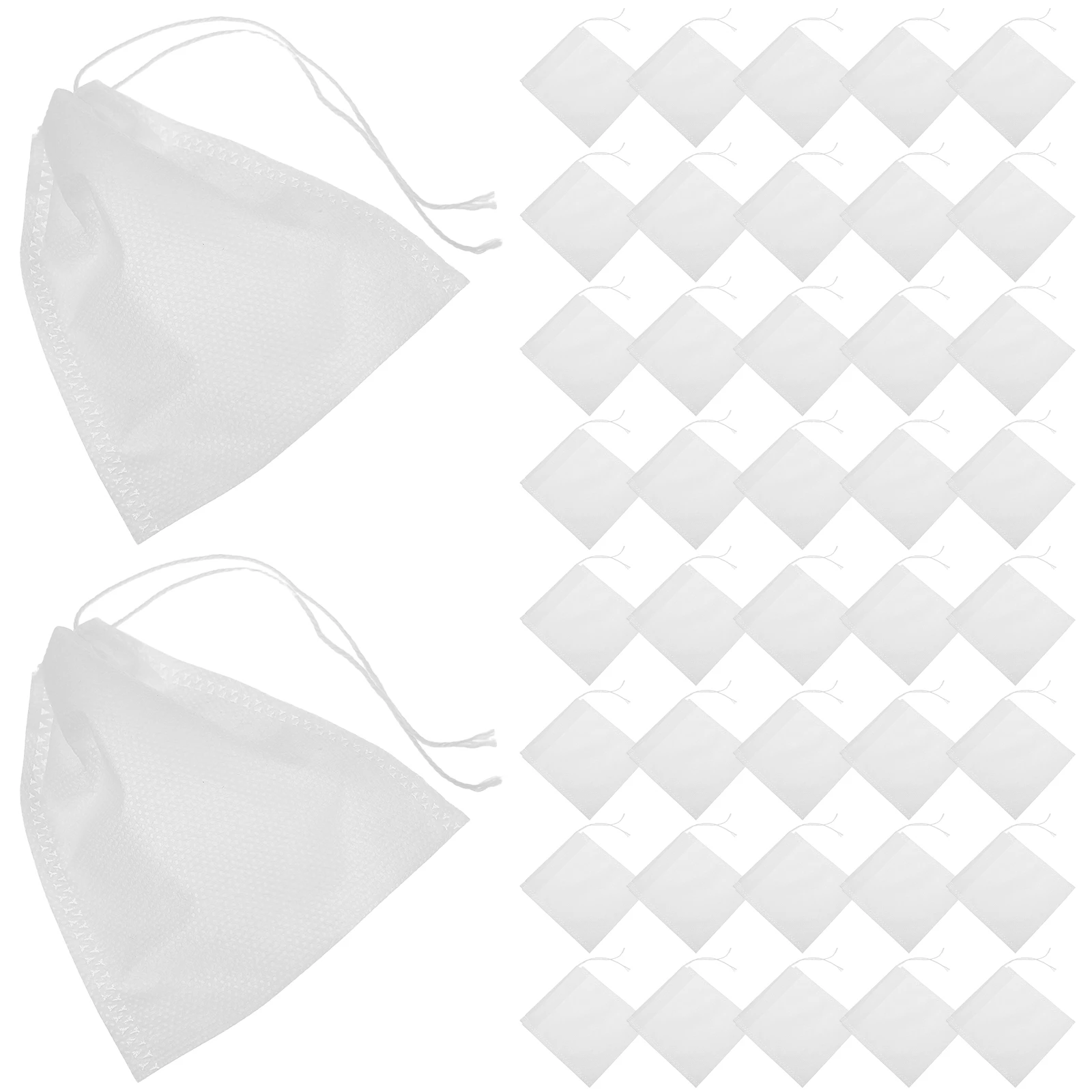 

100pcs Empty Bags Reusable Tea Filter Pouches For Loose Leaf Tea Diy Sachets Drawstring Seal Bags Portable Infusers For Home
