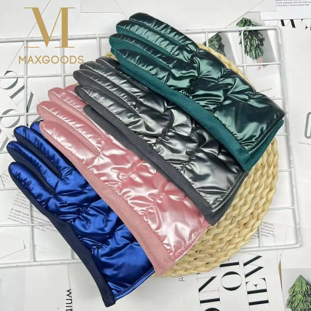 قفازات شتوية عصرية مقاومة للماء مقاومة للرياح بالإضافة إلى قفازات مخملية لركوب الدراجات، قفازات قيادة سميكة مقاومة للبرد لموسم الشتاء #1