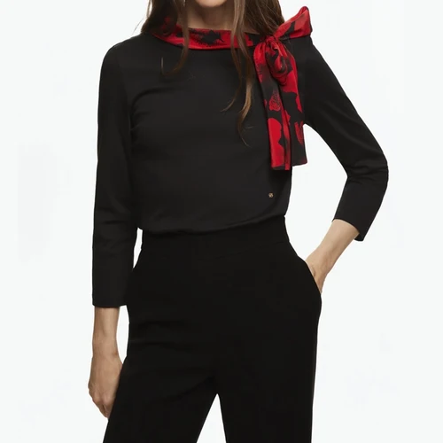 CHCH-Camiseta de manga larga para mujer, jersey ajustado de Color sólido a la moda, ropa básica para mujer, Tops informales para oficina para primavera y otoño