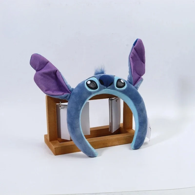 

Fashion Bizarre Stitch Style Headband Wash Up Cartoon Children's Hair Clip Plush Soft Blue Cute Long Ears Decorate Student Gifts