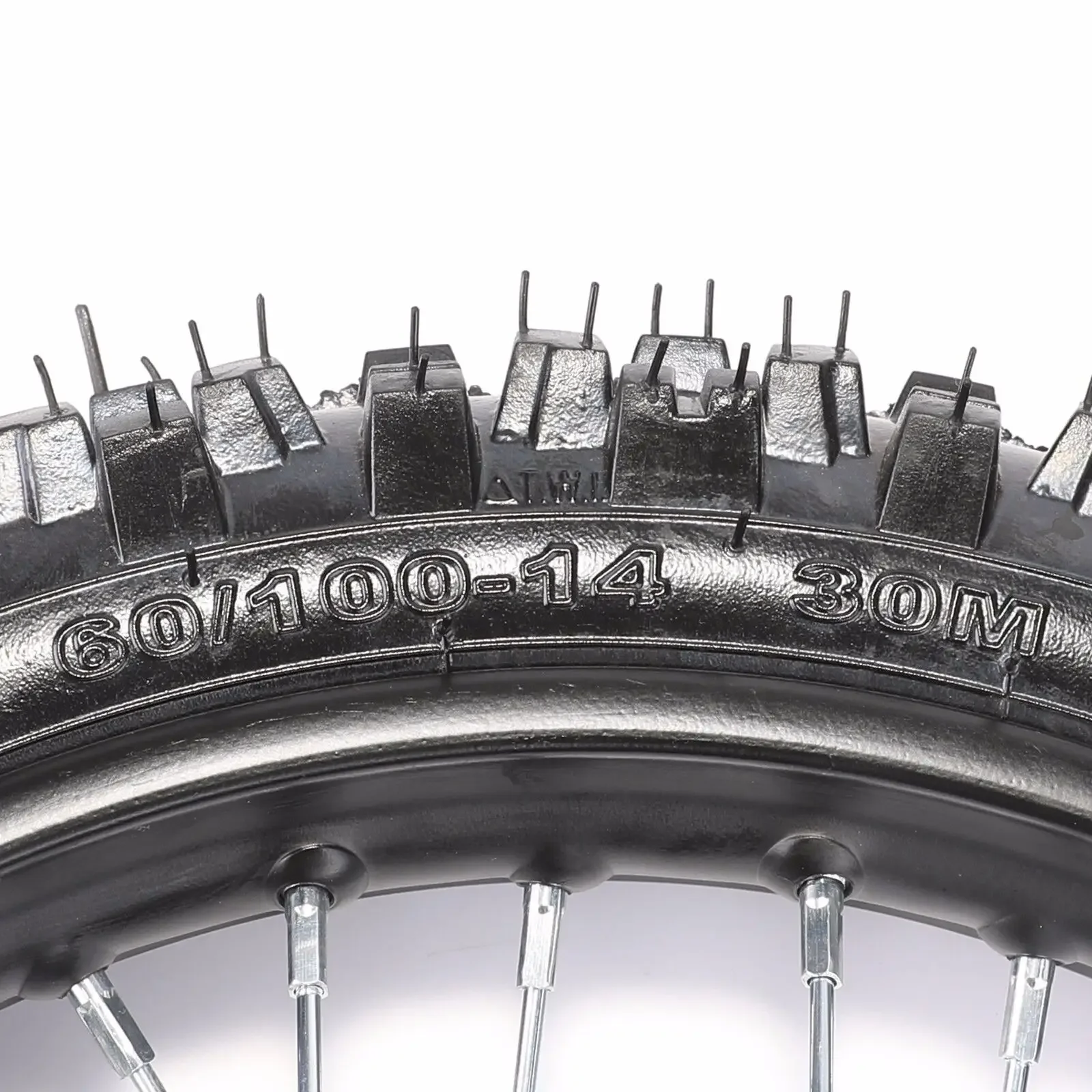TDPRO 15mm 60/100-14 Front Wheel Tire Rim Or 80/100-12 Rear Wheel Tire Rim For CRF50 XR SSR110 125 Pit Bike