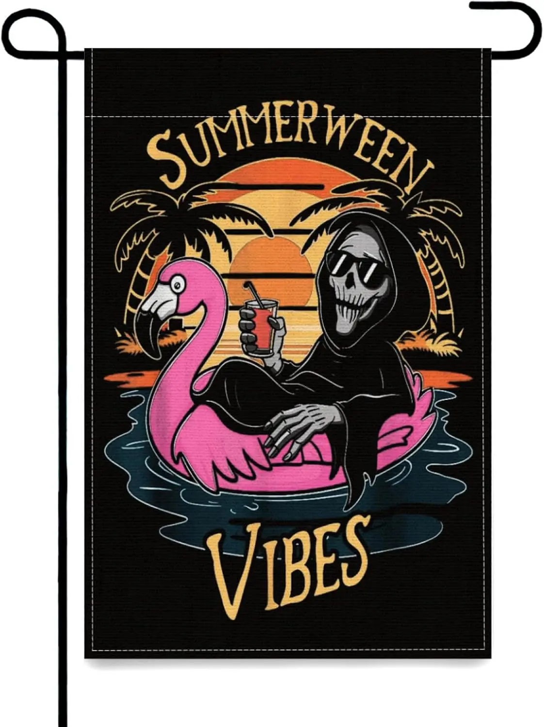 Summerween Summer Halloween Ghost Halloween Vibes Garden Flags,Yard Flag Double Sided Banner for Holiday Farmhouse Outside D yyi