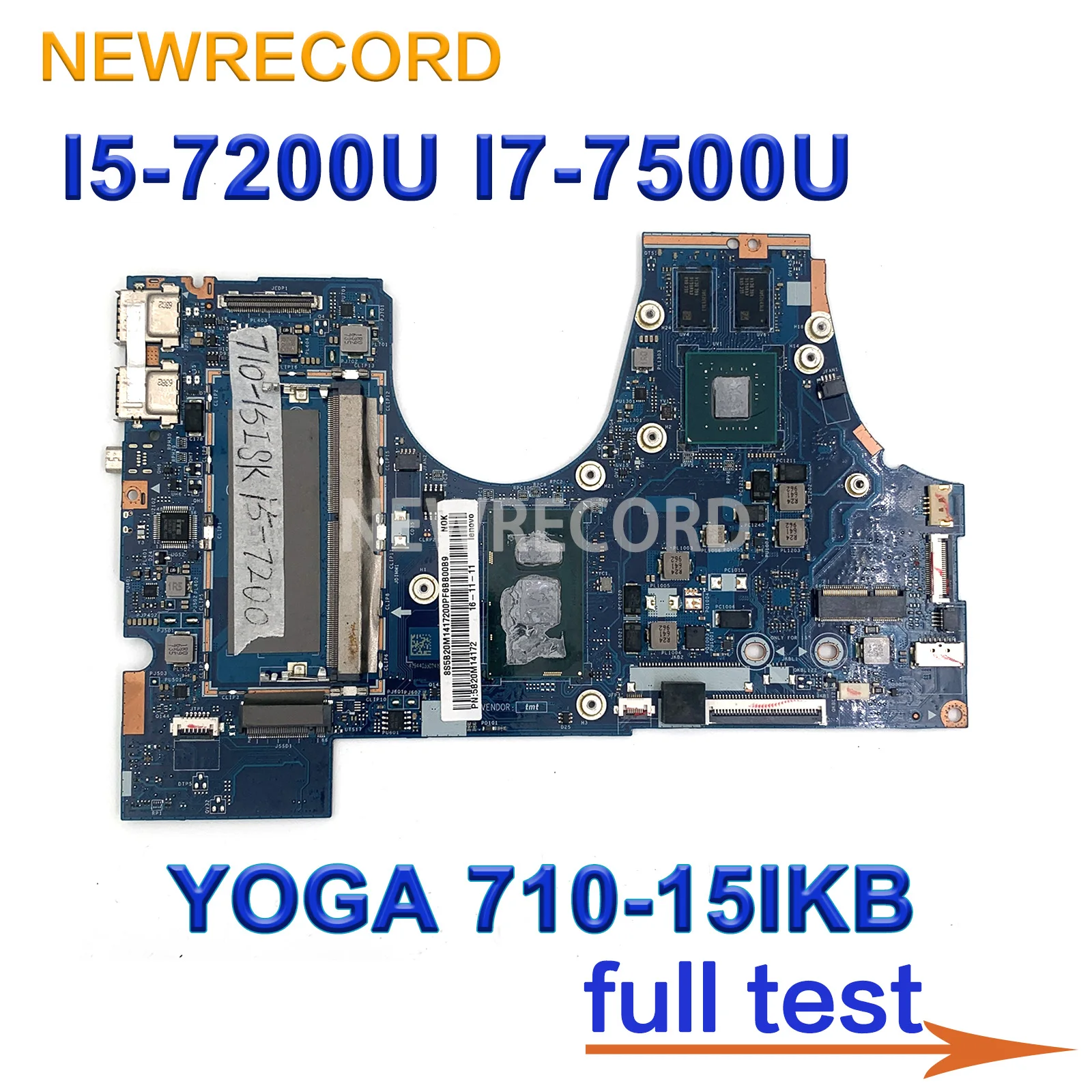 For Lenovo Ideapad YOGA 710-15IKB Laptop motherboard I5-7200U I7-7500U CPU 940MX 2GB BIUY2 LA-D471P 5B20M14177 100% Tested