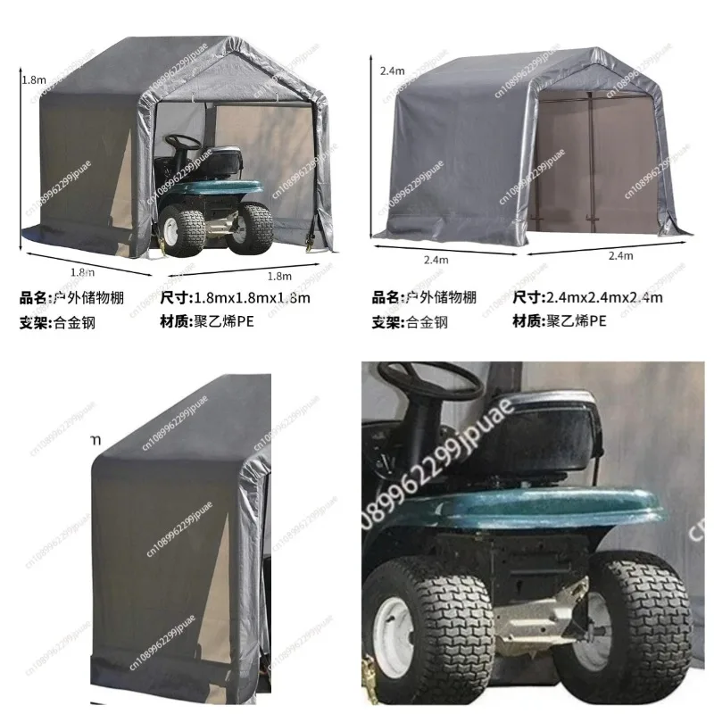 

Multisize Outdoor Portable Storage Tent Waterproof Sun Shade Car Protective Cover Heavy Duty Garden Shelter Mobile Storage House