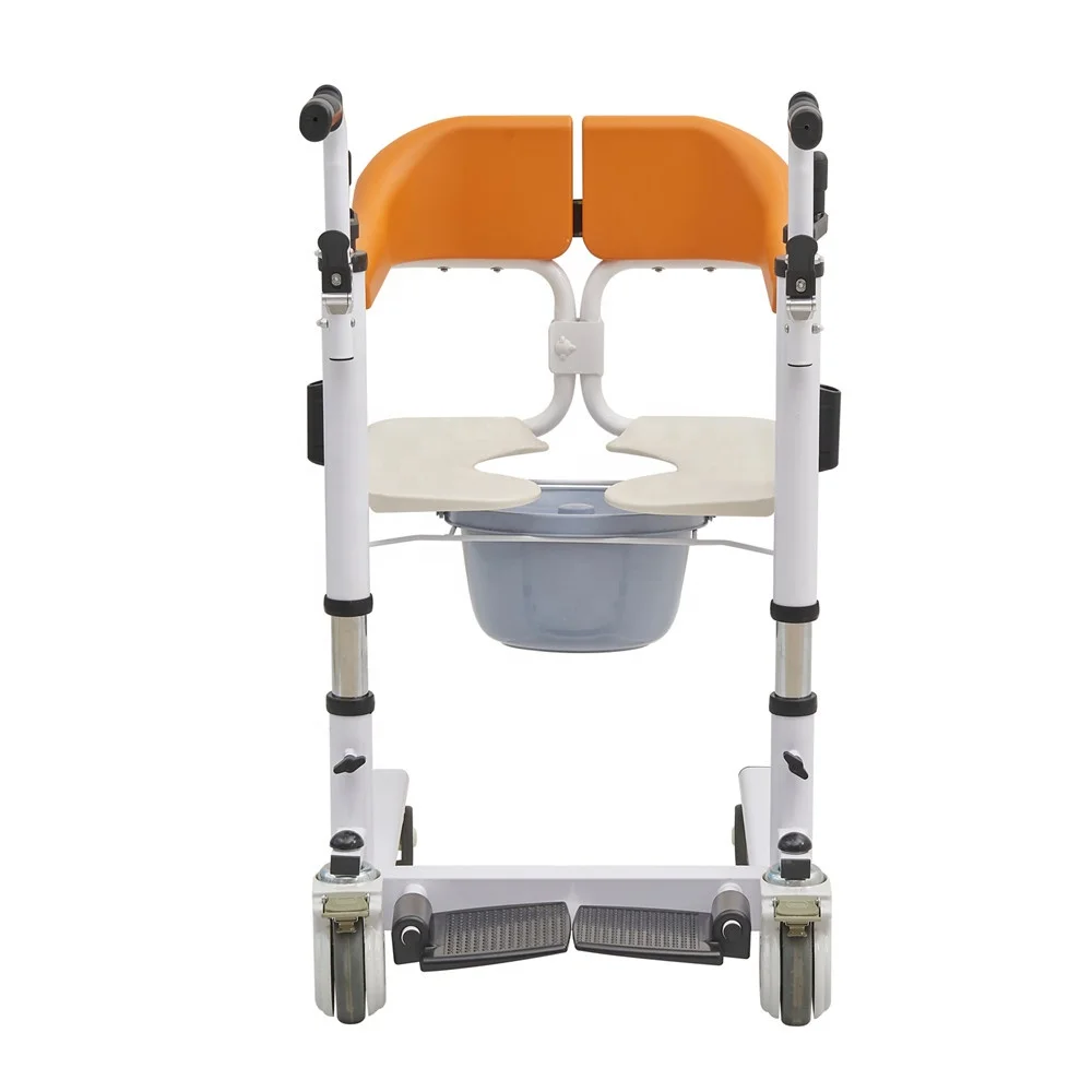 Custom Wholesale Medical Portable Commode Chair Metal Wheelchair For Elderly Patient Transfer Toilet Lift Chair