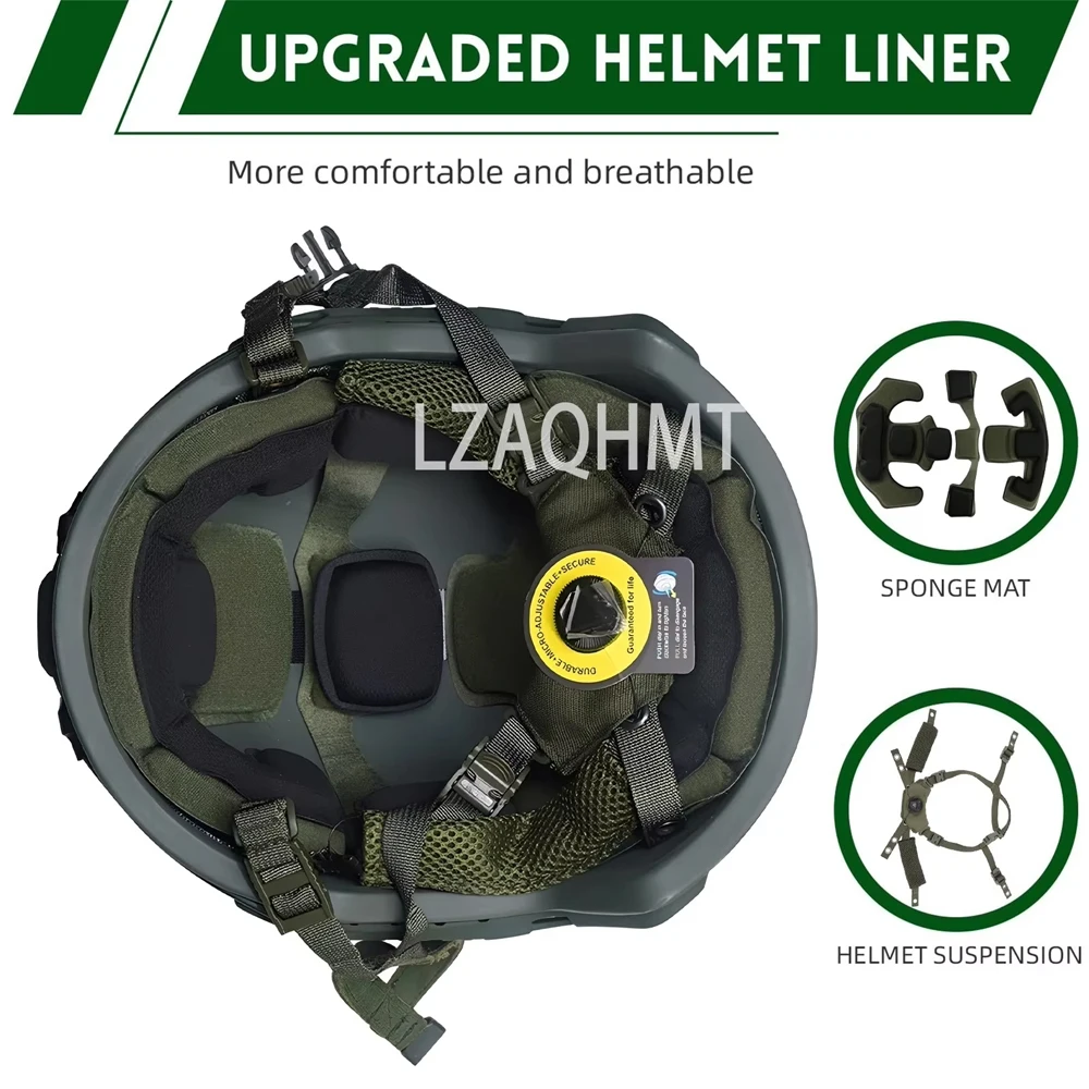 Adjustable Airsoft Tactical Helmet Set with Headset, NVG Model, Battery Bag & Full Face Steel Mesh Mask for CS Game & Cosplay