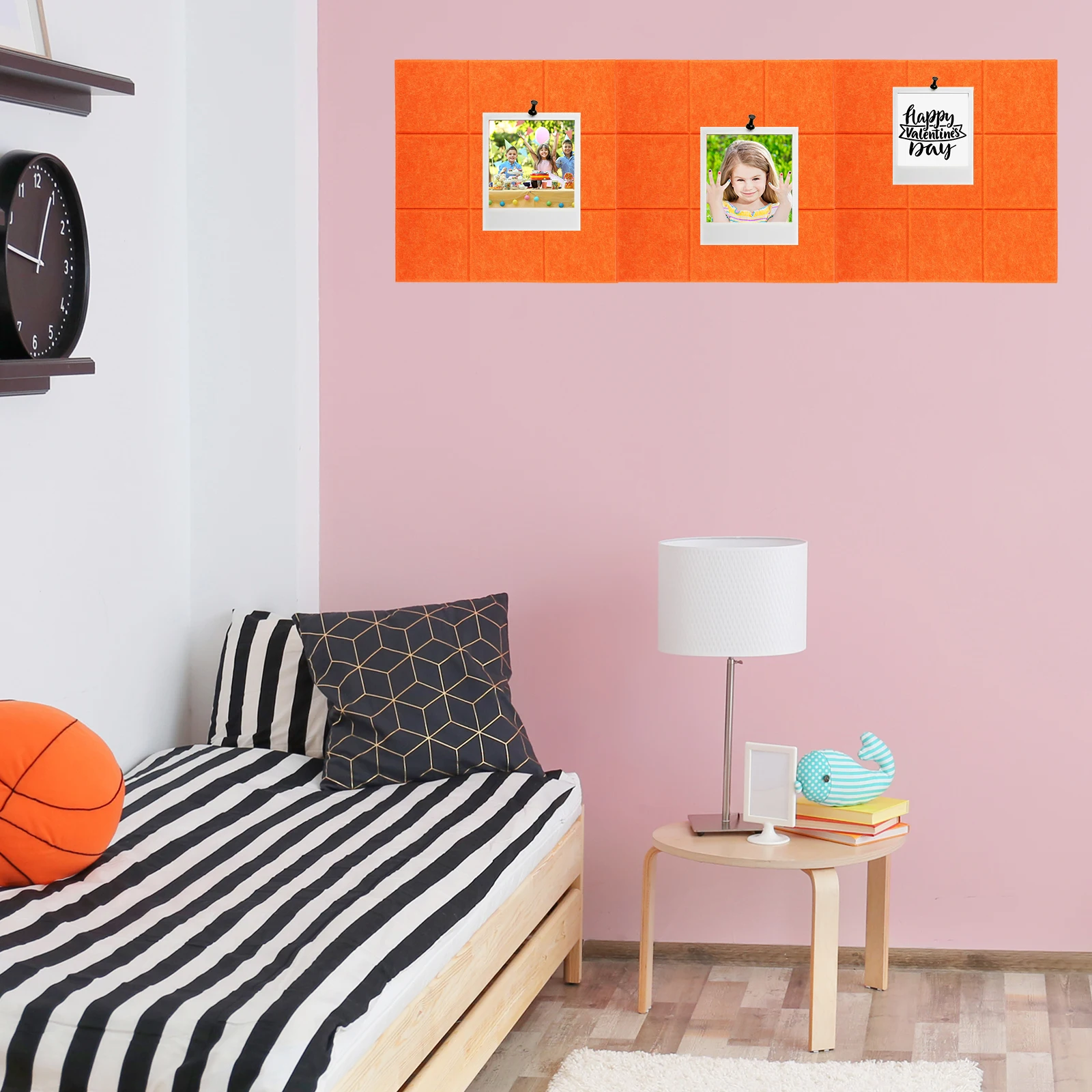 Self-Adhesive Felt Board Wall Decorative Bulletin Message Grid Note Photo Background Classroom Home Decoration Felt Board