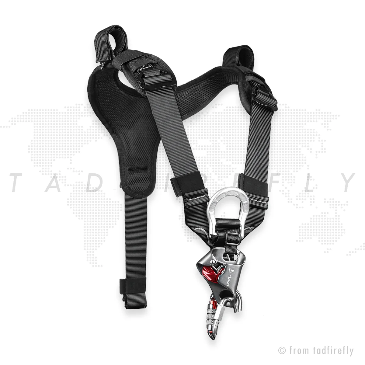 

Climbing Top Strap Shoulder Straps for Seat Harness Ascender Carabiner Included