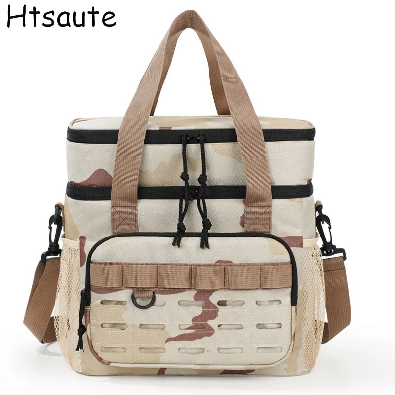 Multifunctional Zipper Thermal Lunch Bags For Women Large Capacity Waterproof Portable Cooler Bag Box Insulated Picnic Food Bag