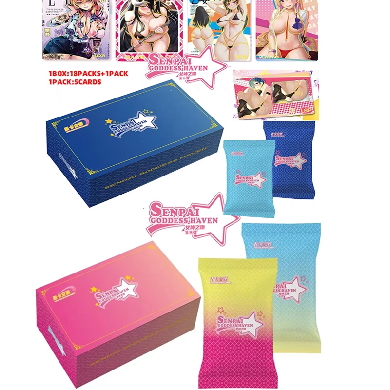 2023 New Senpai 4&5  Goddess Heaven Cards Box Card Brick Girl Party Booster Box Rare Collection Card Children\'s Toy Gift