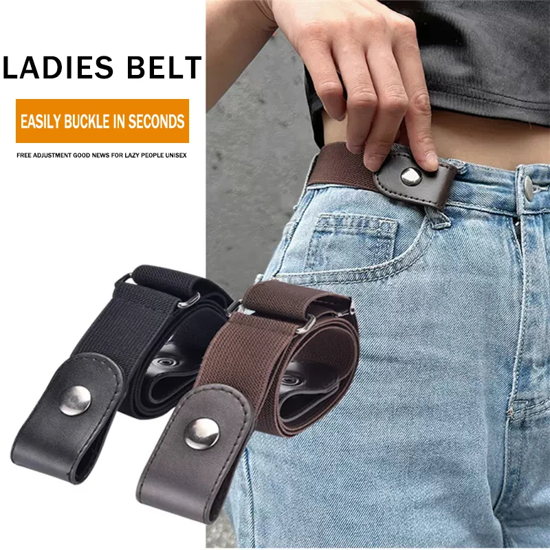 

Fashion Invisible and traceless First layer cowhide Belt No Buckle Elastic women belt Jean Pants Dresses accessories women belt