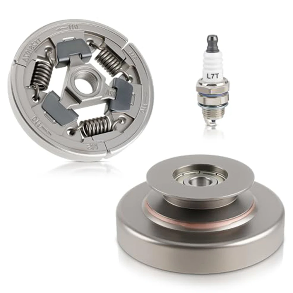 

Комплект подшипников и барабана сцепления, полный набор компонентов, простая установка, металлическая конструкция, свеча зажигания для электроинструментов, как показано