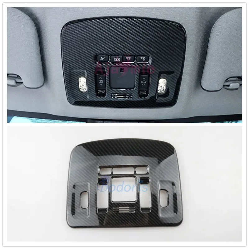 

Interior Reader Lamp Panel Cover For Toyota Camry 2018 Silver Carbon Fiber Color Overlay Chrome Car Styling Accessories