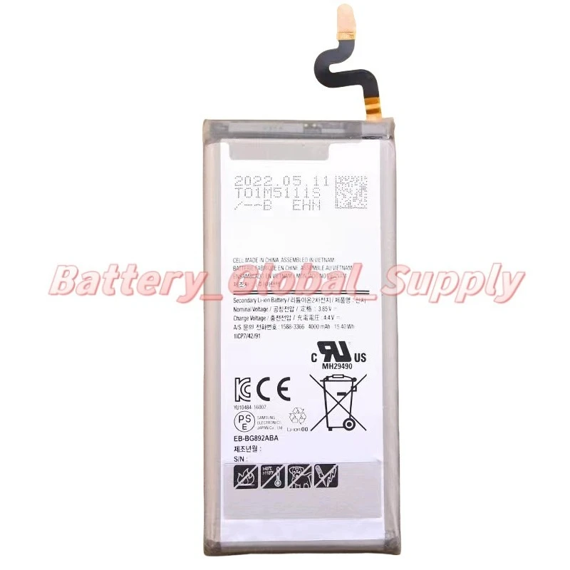 

For EB-BG892ABA S8 Active G892A G892 Battery 3.85V 4000mAh 1 PCS