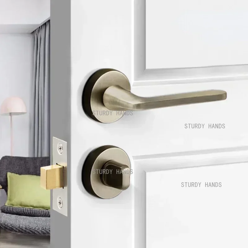 1 Set of Zinc Alloy Single-sided Door Lock Set, Living Room Split Lock Set, Household Hardware Accessories, Bedroom Lock Set