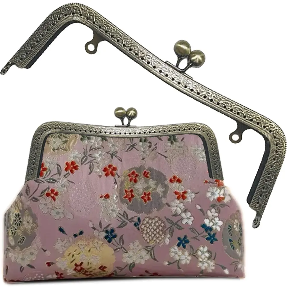 

10 шт. Металлические ручки для сумок M-образной формы 20 см, застежки-карабины, рамки для сумок, фурнитура для шитья кошельков, аксессуары для рукоделия