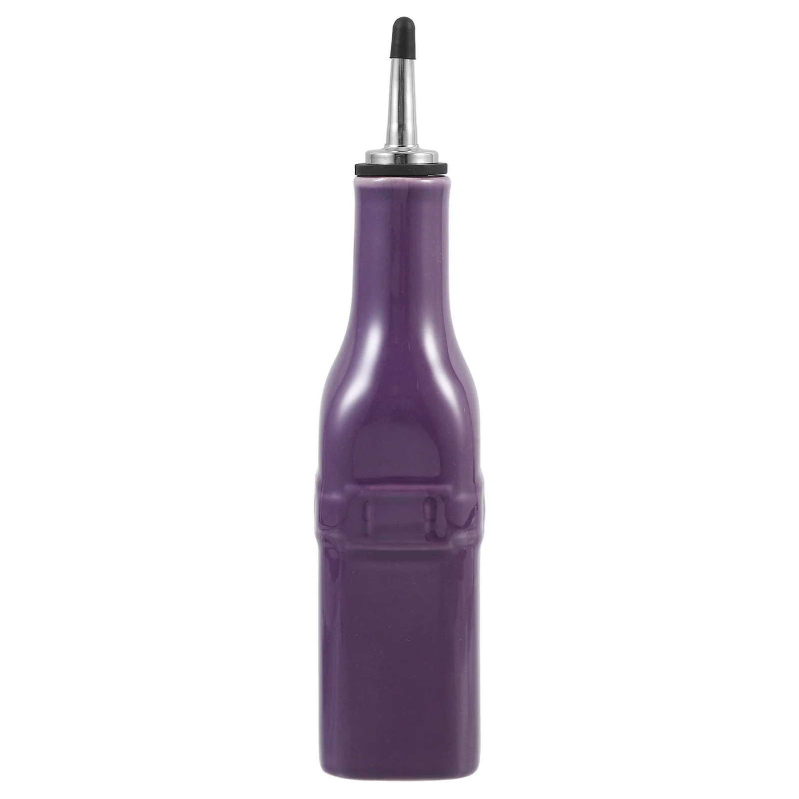 

Ceramic Purple Vinegar Bottle Moderate Capacity Kitchen Sauce Dispenser Household Oil Container Smooth Surface Accurate Pour