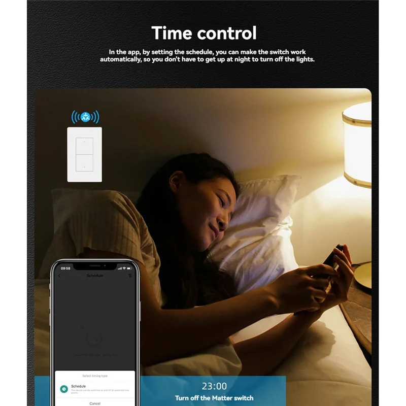 JABS-Matter Wifi TUYA/Google スマートスイッチ 2 ウェイボタンウォールライトコントロール音声アプリ制御 Smartthings