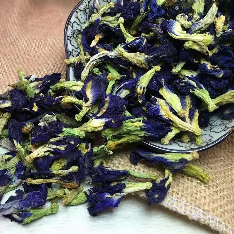 2023 New Natural Butterfly Orchid Dried Flower Blue Butterfly Pea Flower For Beauty Soap Wedding Candle Perfume Making 100g/200g