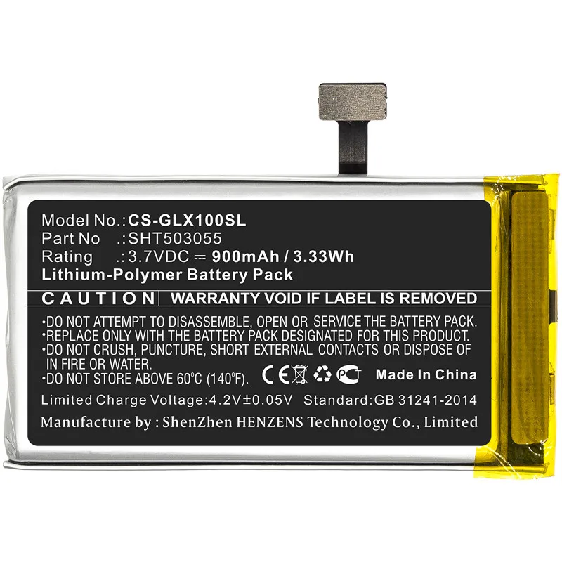 

Аккумулятор для DSC-VTX-100, VTX PN: SHT503055 900 мАч / 3,33 Вт·ч