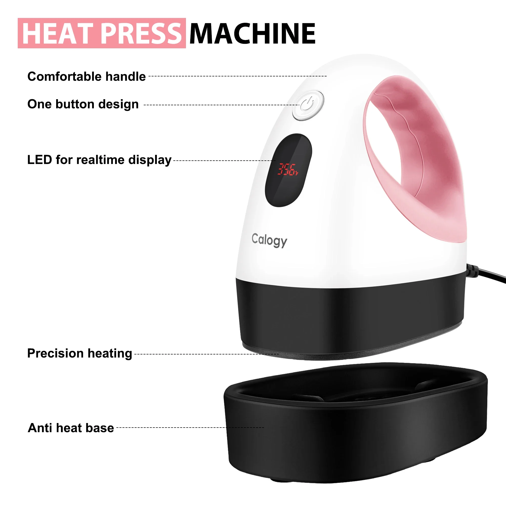 Mini Heat Press Machine T-Shirt Printing Easy Heating Transfer Press Iron Machines Portable Htv Vinyl Projects DIY Home Business - view 3