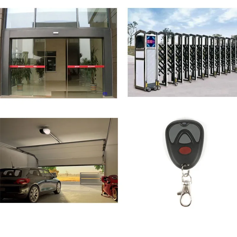 GERMA Cloning Fixed Learning Rolling Code 433mhz Electric Garage Door Remote Control Duplicator Key Fob 4Button Portable gate