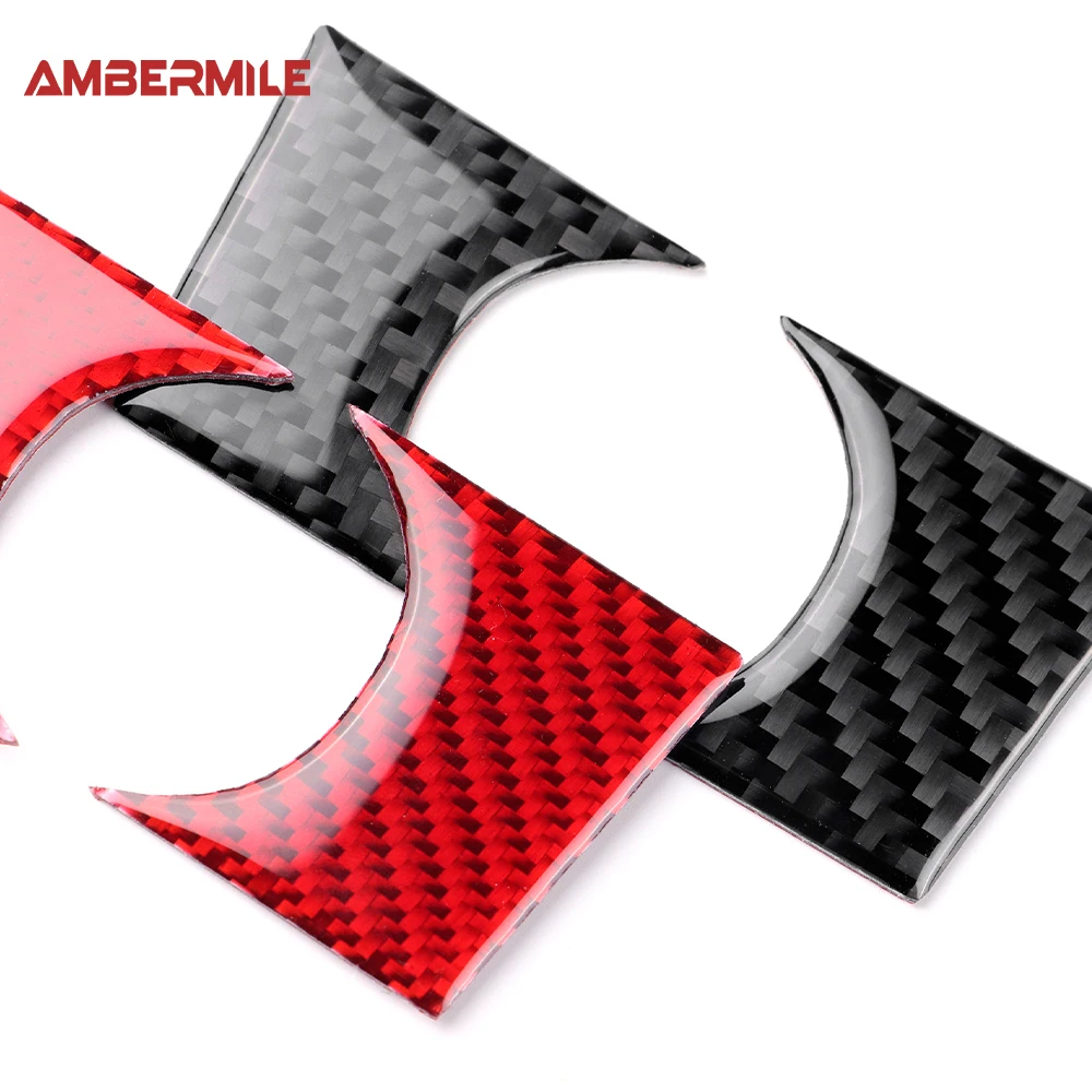 2pcs for Mini Cooper S F65 F66 F67 2024 2025 Dashboard Side Air Outlet Vent Sticker Real Soft Carbon Fiber Cover Accessories