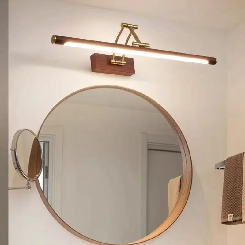 Mirror Front Light Bathroom Mirrors Cabinet Foldable Telescopic Adjustable Washbasin Shower Closet Strip Led Makeup Fill Light