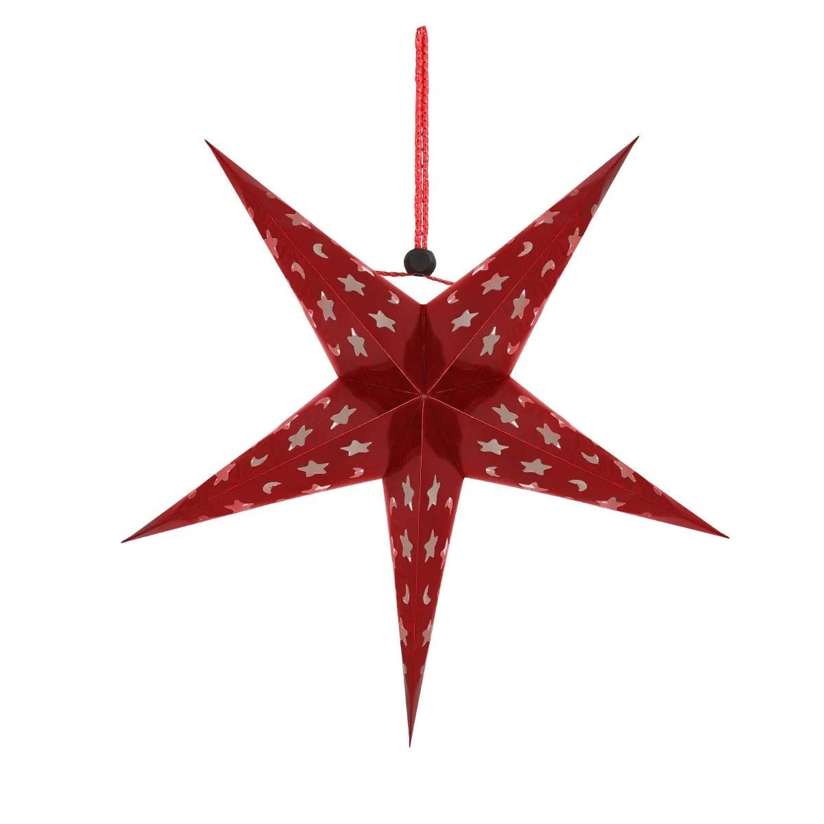 

5Pcs Star Paper Lampshades Pentagram Hanging Decoration for Home Party Wedding Birthday Room Red Paper Lantern
