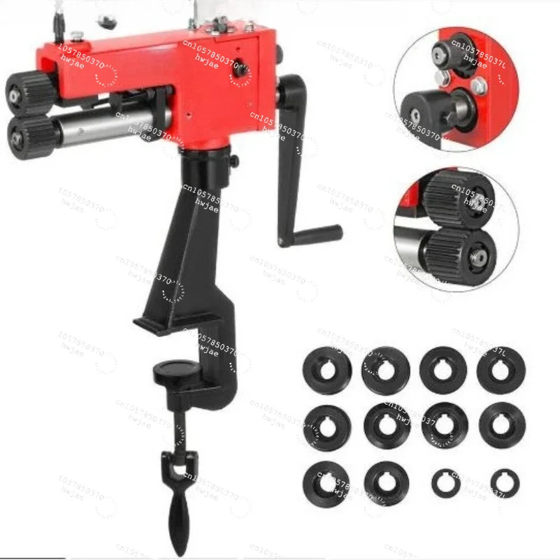 RM-08 Manual Metal Rotary Bead Bending Machine, Small Multifunctional Iron Sheet Folding & Crimping Machine for HVAC Duct Work