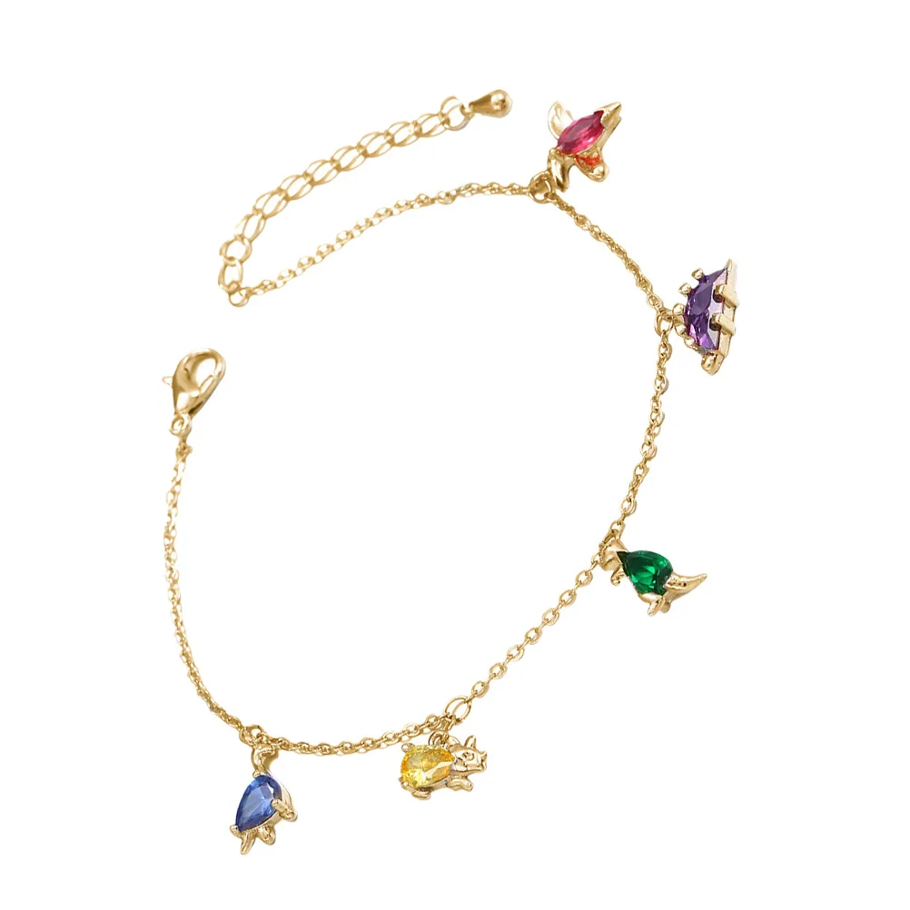 

1Pcs Creative Dinosaur Necklace Small Colorful Pendant Fashionable Clavicle Accessory Necklace for Daily Wear