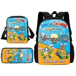 Super Zings SuperThings Child School Backpack With Shoulder Bag Pencil Bags School Bags for Boys Girls Best Gift